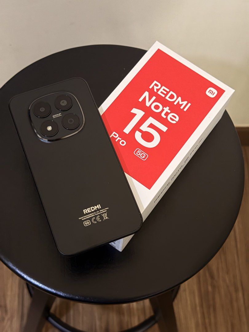Xiaomi REDMI Note 15 Pro 5G (12+256GB) (Category: Xiaomi) located in Pasig City. Submitted by mrgoodasnewgadgets (Listing ID 1442239301, Image 1). Description: Used only for unboxing Redmi Note 15 Pro 5G (256GB) Specs * Display: 6.83-inch AMOLED * Resolution: 1.5K (2772 × 1280) * Refresh Rate: 120Hz * Peak Brightness: Up to 3200 nits * Protection: Corning Gorilla Glass Victus 2 * Processor: MediaTek Dimensity 7400-Ultra (4nm) * GPU: Mali-G615 * R