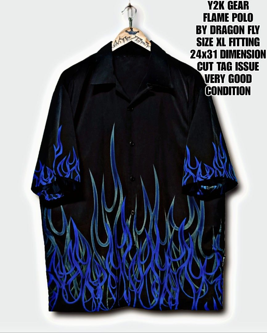 Y2k Flame Polo (Category: Activewear) located in Cavite. Submitted by cavitethriftitems (Listing ID 1442319864, Image 1). Description: .