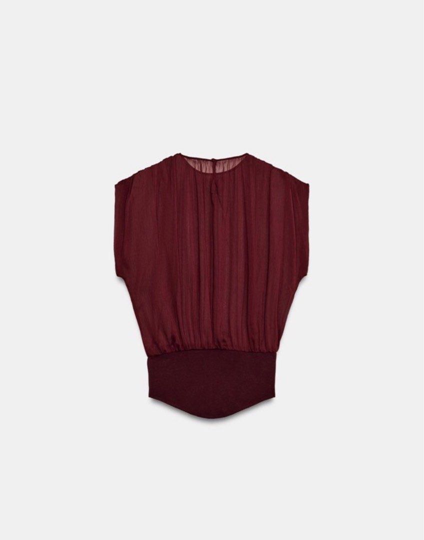 Zara Contrast Georgette Top (Category: Blouses) located in Quezon City. Submitted by mncdc (Listing ID 1442252147, Image 1). Description: Used once.