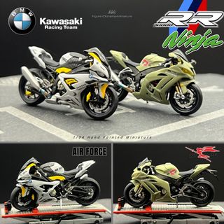 長谷川Hasegawa 1/12 川崎Kawasaki 雙缸賽道摩托車模型白紅塗裝[HA