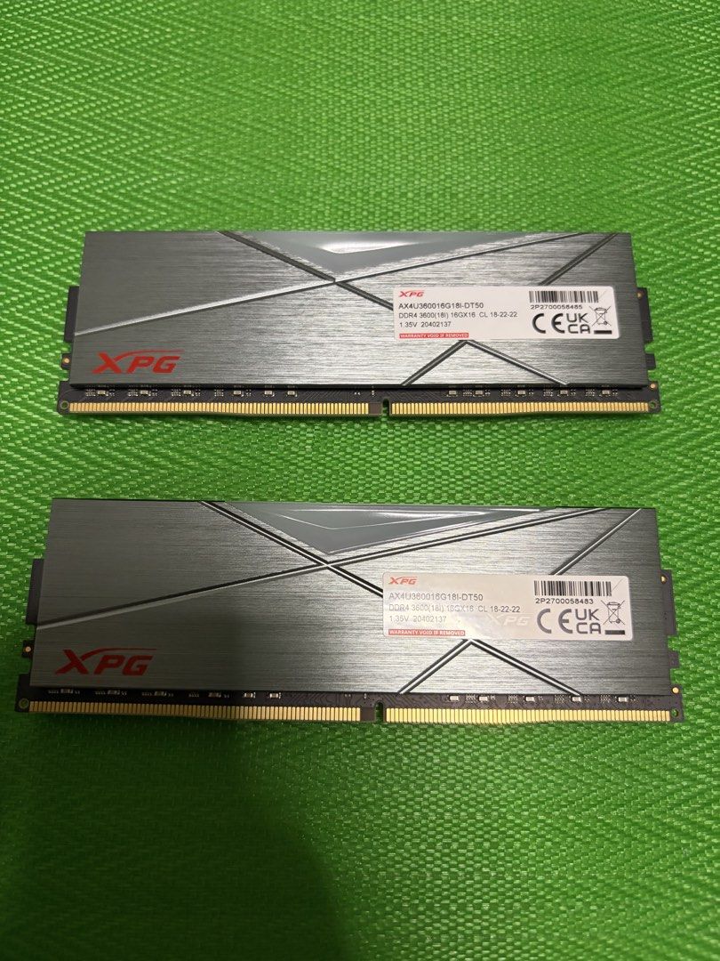2x 16gb XPG DDR4 RAM (32gb)