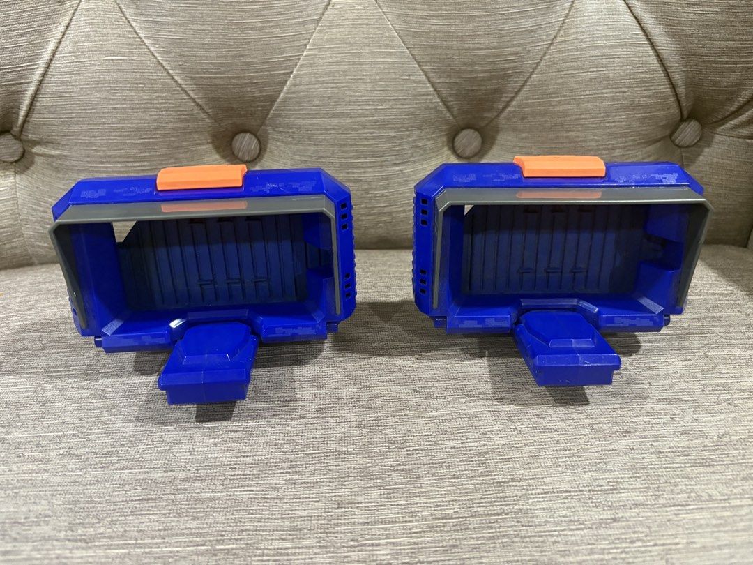 2x Nerf N-Strike Elite 2.0 Tactical Rail Mounts (Category: Action & Battle Toys) located in Manila. Submitted by dig76 (Listing ID 1442443648, Image 3). Description: - Set of 2 Nerf N-Strike Elite 2.0 tactical rail mounts - Includes blue and orange colors - Designed to attach to tactical rails on Nerf blasters - Perfect for adding accessories to your blaster - Price is for the set of two mounts.