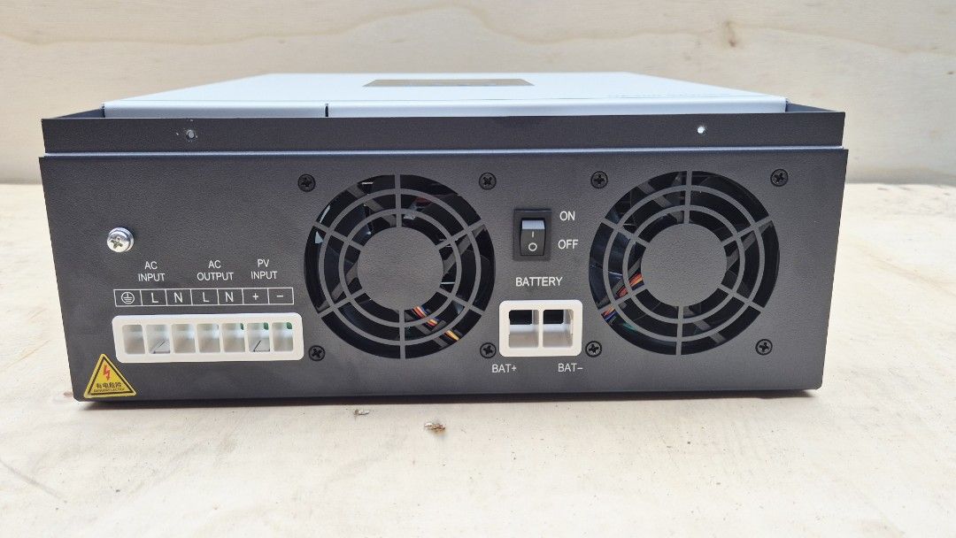 6.2kw Hybrid Inverter (Category: Everything Else Others) located in Quezon City. Submitted by webbster070 (Listing ID 1442487107, Image 3). Description: Brand New 6.2kw Hybrid Inverter with Wi-Fi Module. Details: Brand: Terinedy Max MPPT 8500w Pure Sine Wave Supports AC & PV Supports UPS Mode Feed-in to Grid Single AC Out Max PV Current 27A Max PV Cherging Current 120A Selectable AC Output 220/230/240 vac Max Ac Current 100A Selectable Frequency 