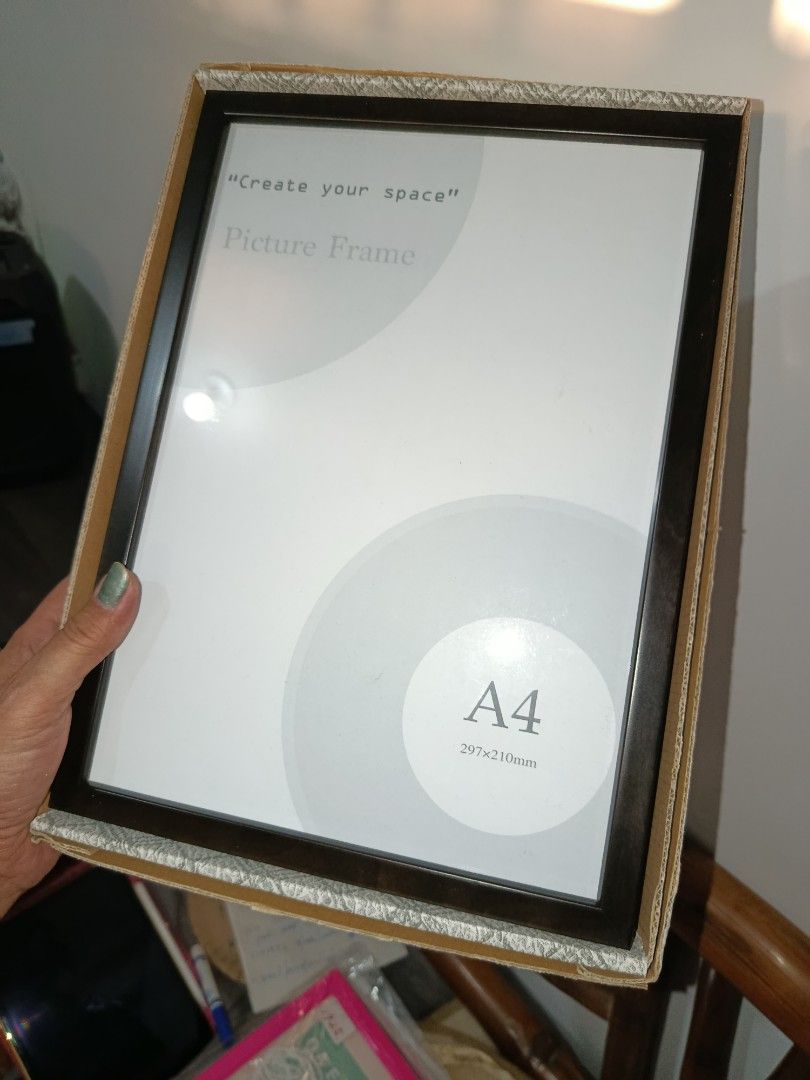 A4 photo frame p180 wooden (Category: Frames & Pictures) located in Quezon City. Submitted by kristal68 (Listing ID 1442459497, Image 1). Description: .