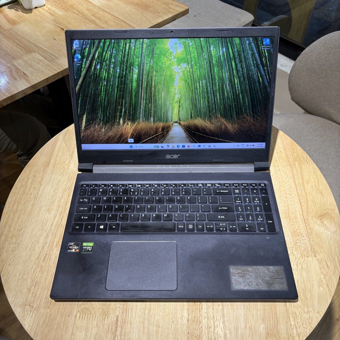 Acer Aspire 7 RTX 3050 Ti! (Category: Laptops & Notebooks) located in Quezon City. Submitted by jabzeey (Listing ID 1442534788, Image 1). Description: Acer Aspire 7 Gaming Laptop For Sale 25,500 slightly nego 💻 Specs: AMD Ryzen 7 5700U Processor NVIDIA GeForce RTX 3050 Ti 4GB 16GB RAM 512GB SSD 15.6” Display ✅ Good performance for gaming, work, school, and content creation ✅ Fast boot-up and loading times ✅ Smooth gaming experience on popular ti