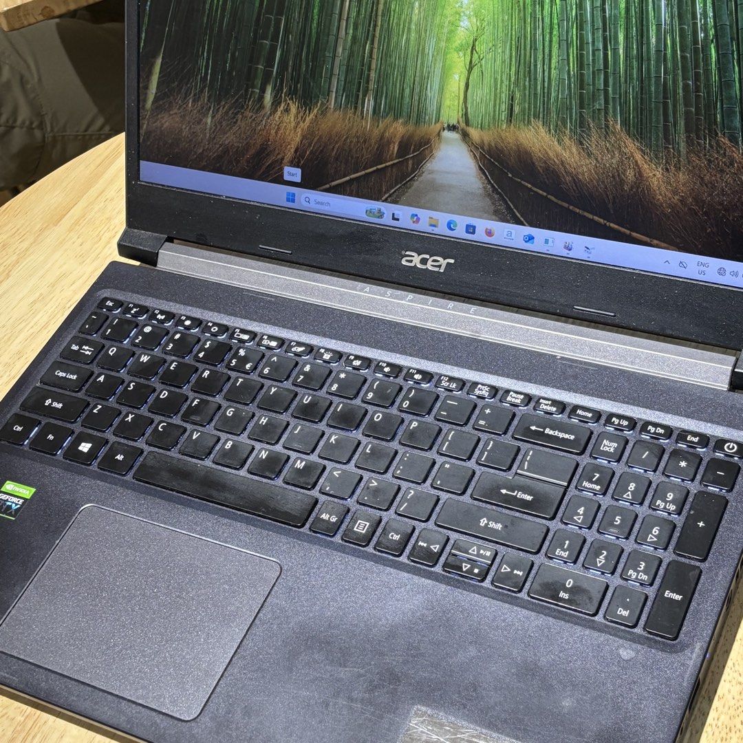 Acer Aspire 7 RTX 3050 Ti! (Category: Laptops & Notebooks) located in Quezon City. Submitted by jabzeey (Listing ID 1442534788, Image 3). Description: Acer Aspire 7 Gaming Laptop For Sale 25,500 slightly nego 💻 Specs: AMD Ryzen 7 5700U Processor NVIDIA GeForce RTX 3050 Ti 4GB 16GB RAM 512GB SSD 15.6” Display ✅ Good performance for gaming, work, school, and content creation ✅ Fast boot-up and loading times ✅ Smooth gaming experience on popular ti