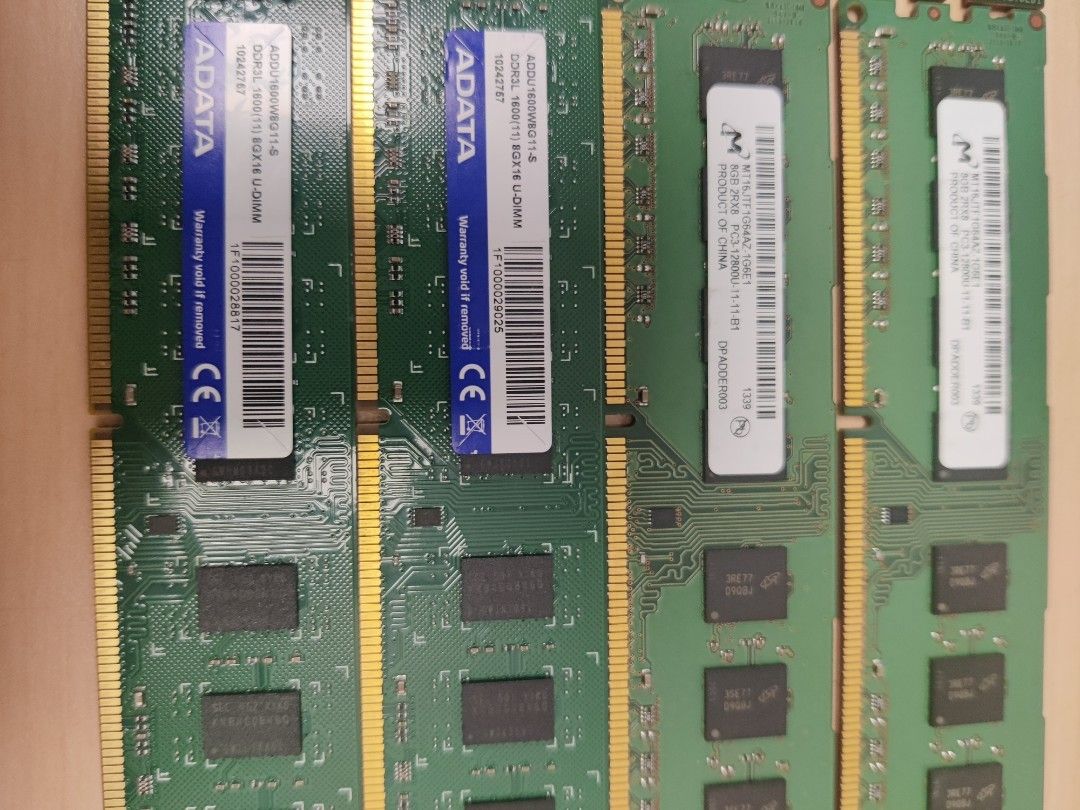 ADATA & Samsung 8g 4g DDR3 RAM Modules