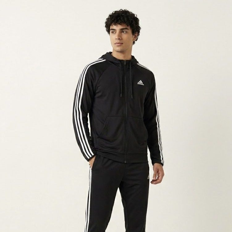 Adidas Three Stripes Jacket (Category: Activewear) located in Irosin. Submitted by kylebri (Listing ID 1442439642, Image 2). Description: Adidas Three Stripes Jacket good as new no issue size Medium 20W x 27L direct message me ! 📥.