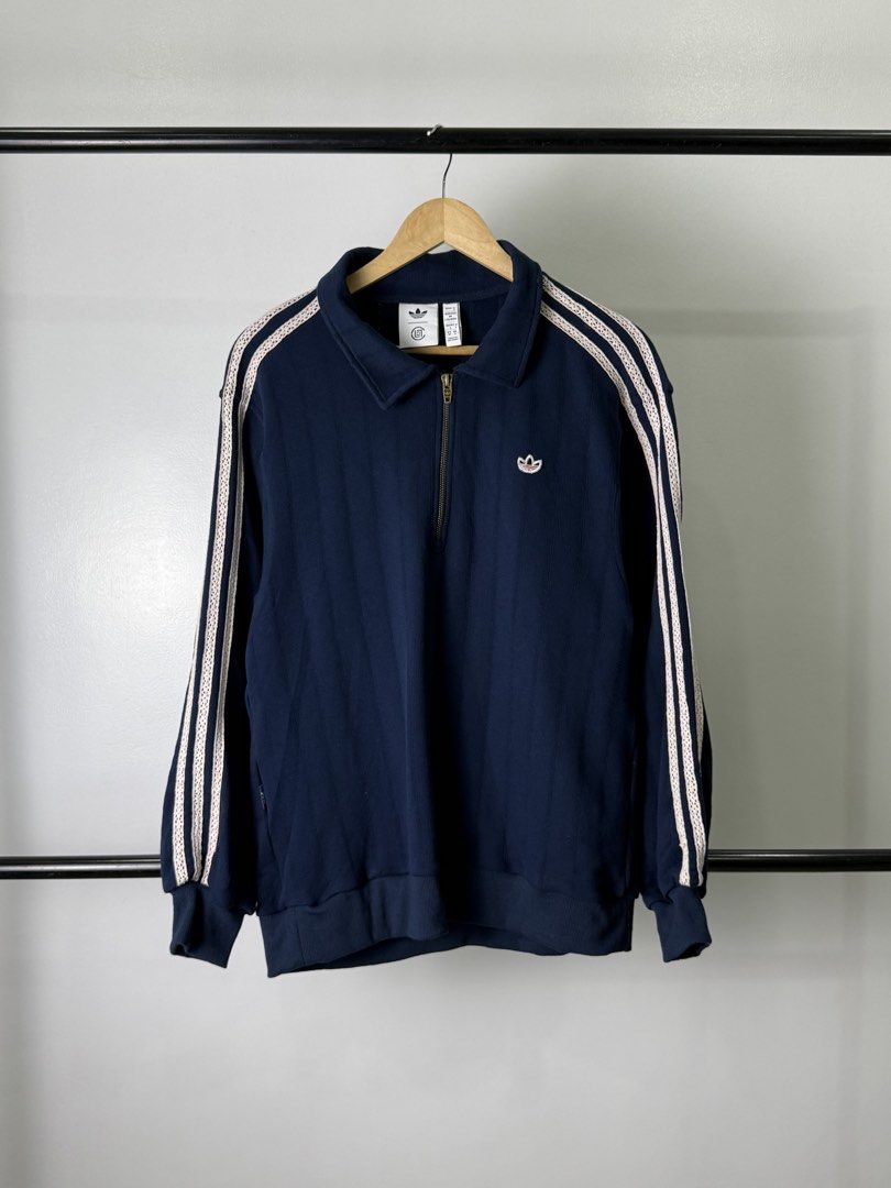 Adidas x Clot Quarterzip Jacket (15k srp) (Category: Coats, Jackets and Outerwear) located in Rizal. Submitted by eterna.luxe (Listing ID 1442358360, Image 1). Description: Adidas x Clot Quarterzip Jacket (15k srp) Model Height 5’10 Size M 27x21 Condition: 10/10 Color rate: 10/10 Swipe for more details….
