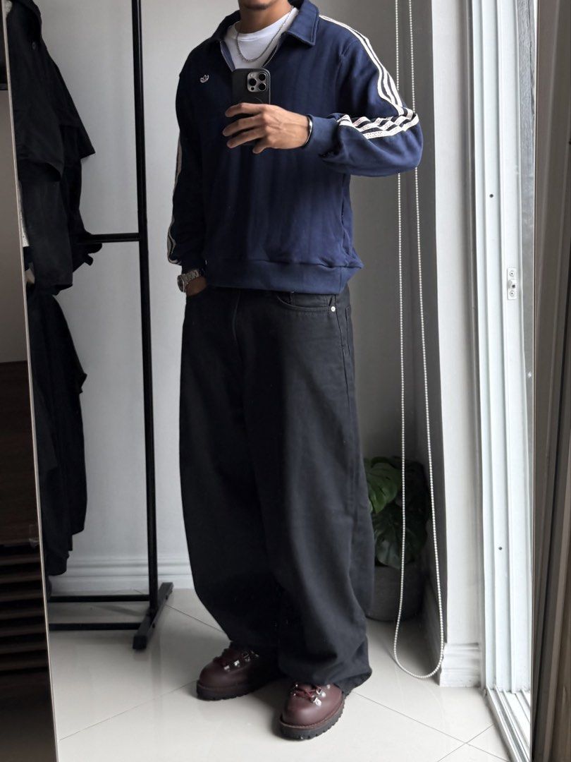 Adidas x Clot Quarterzip Jacket (15k srp) (Category: Coats, Jackets and Outerwear) located in Rizal. Submitted by eterna.luxe (Listing ID 1442358360, Image 2). Description: Adidas x Clot Quarterzip Jacket (15k srp) Model Height 5’10 Size M 27x21 Condition: 10/10 Color rate: 10/10 Swipe for more details….