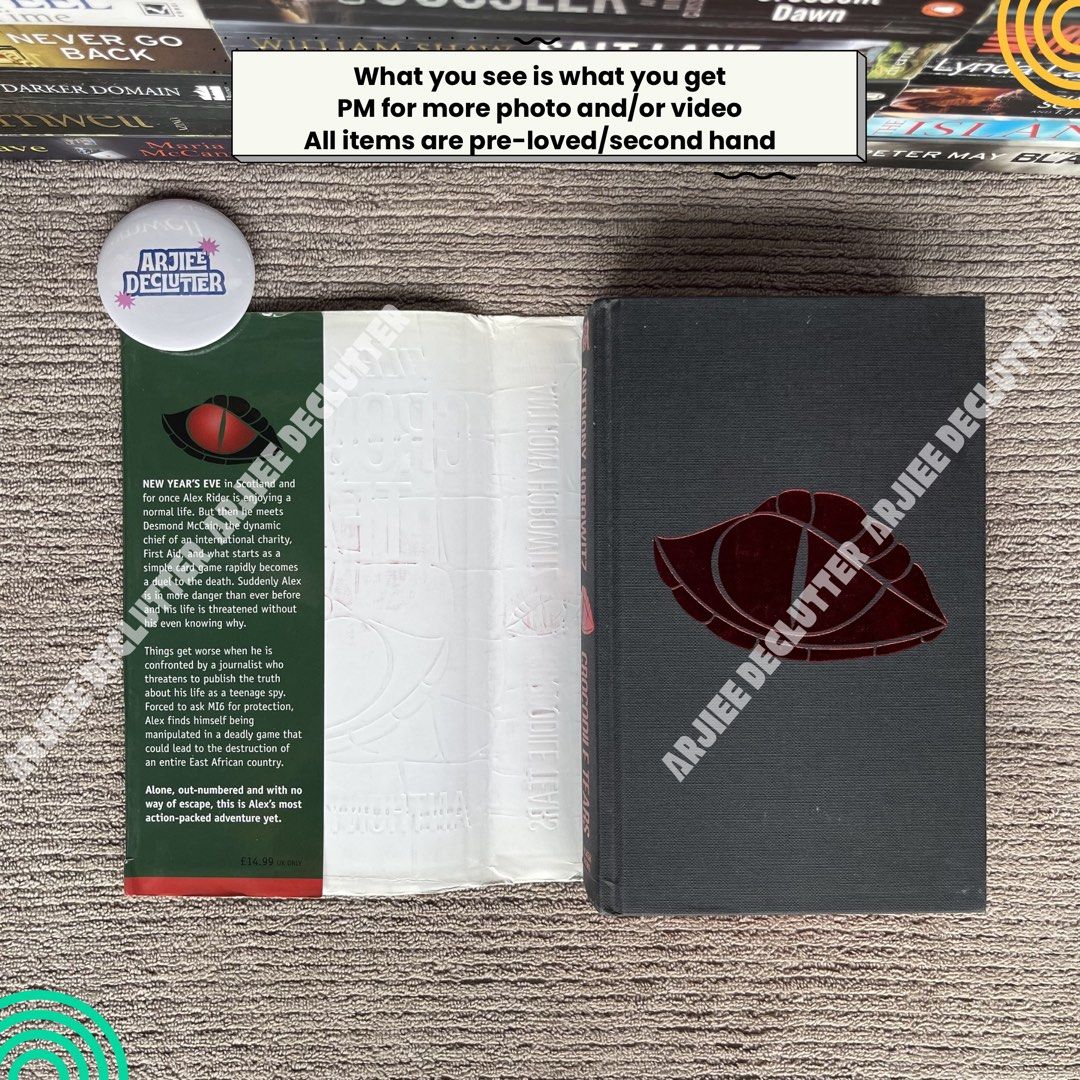 Alex Rider Crocodile Tears by Anthony Horowitz (Category: Storybooks) located in Tayabas. Submitted by arjieedeclutter (Listing ID 1441399320, Image 2). Description: For Transaction visit Arjiee Declutter on EPBI and there is also an individual posting for the condition of the posted product 🧾MOP: Gcash (PAYMENT FIRST) 📦MOD: 🍊 and ⚫️ app for SHIPPING CHECK OUT ONLY/J&T (direct)/LBC/Flash Express Reservation “WITHIN 24 HOURS” upon invoice All i