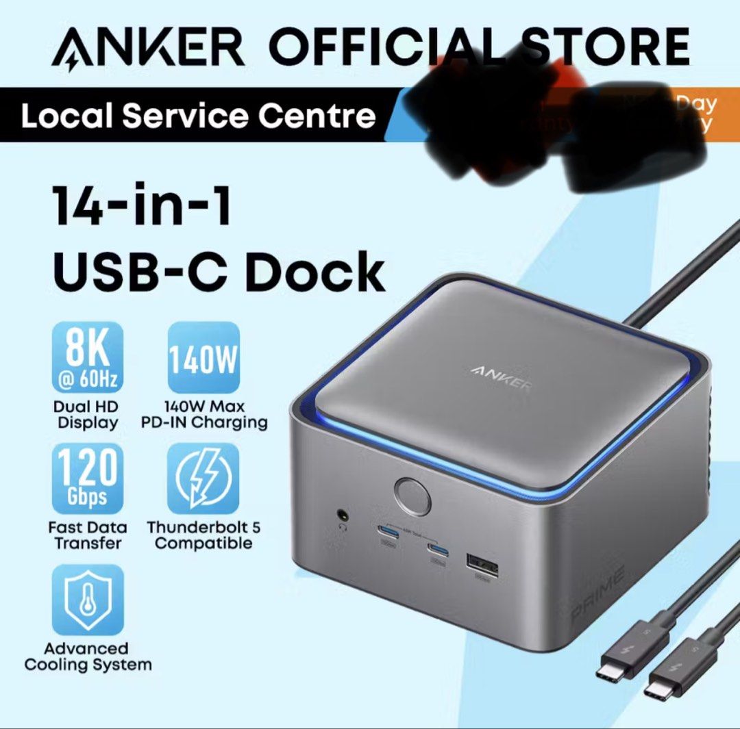 Anker 14-in-1 USB-C Docking Station Thunderbolt 5