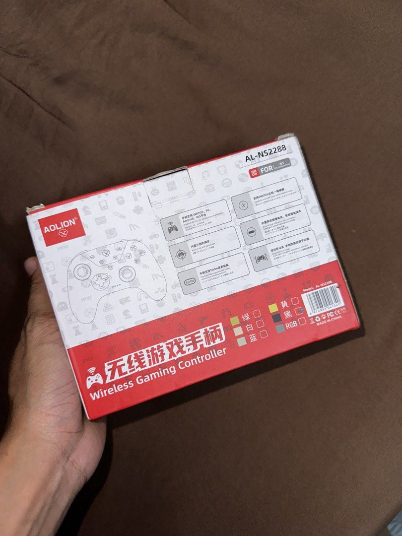 AOLION Pro Wireless Hall Effect Controller (PC/Switch/Android) (Category: Controllers) located in Bangi. Submitted by sfqzy (Listing ID 1442525786, Image 3). Description: Selling Aolion Pro Wireless Controller. Condition: 8/10 Rarely used as I have other controllers and this one has been kept most of the time. Features: ✅ Hall Effect analog sticks (anti stick drift) ✅ Bluetooth / 2.4G wireless / USB connection ✅ Compatible with PC, Nintendo Switc