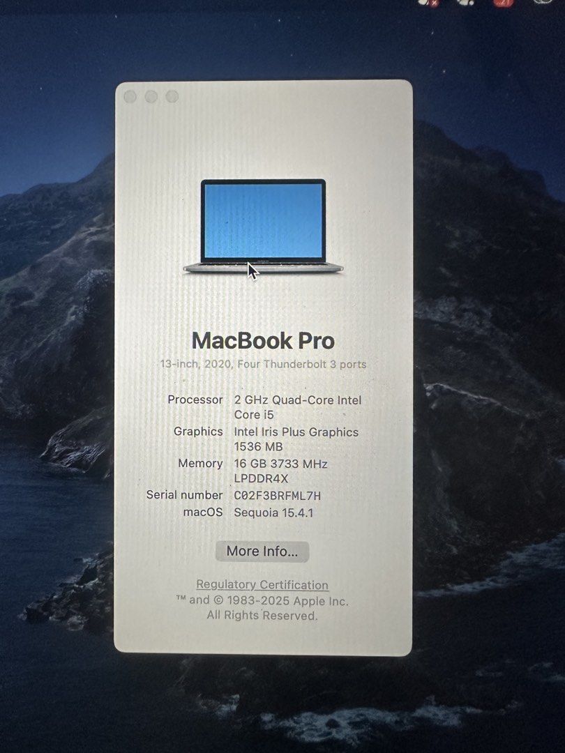 Apple MacBook Pro 13-inch 2020 Intel Core i5475868518082170883