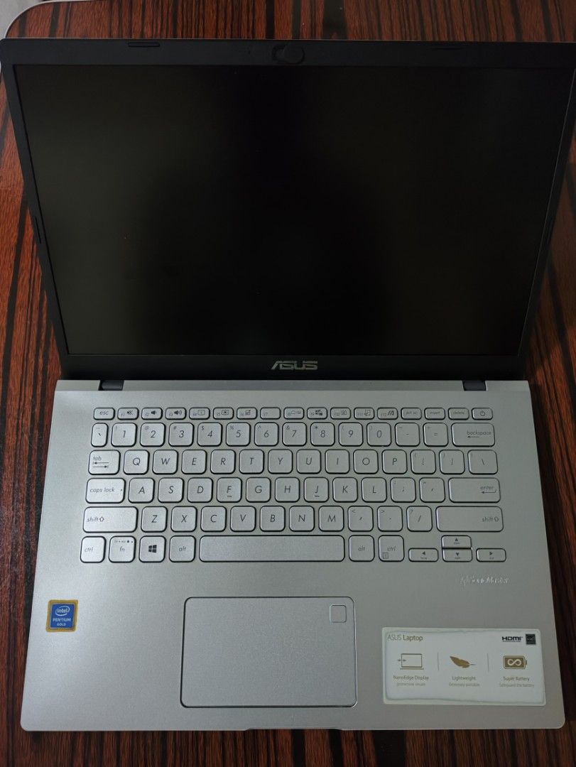 Asus Laptop Unli test before buy (Category: Laptops & Notebooks) located in Manila. Submitted by karl_edcstuff (Listing ID 1442539741, Image 1). Description: Processor Intel Pentium Gold 4417U (2.30 GHz, 2M Cache, 2 Cores) Operating System Windows 10 Home Display 14-inch HD LED-backlit Anti-Glare (1366x768 resolution) Graphics Integrated Intel UHD Graphics Memory (RAM) 4GB DDR4 (Onboard) Storage 1TB SATA HDD (5400 rpm) + 128GB SATA 3.0 M.2 SSD Wi