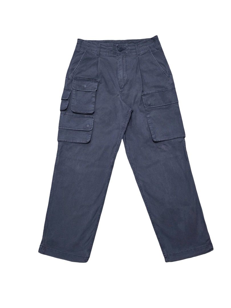 Beams Multipocket Cargo Pants (Category: Trousers) located in Angeles City. Submitted by recyclecenter (Listing ID 1442506236, Image 1). Description: Beams Multipocket Cargo Pants Charcoal Size S fits 30 inch waist Waist 15 inches Rise 12.5 inches Inseam 27 inches Outseam 37.5 inches Leg opening 8 inches - ripstop material - 2 slant pockets ,2 back pockets - 3 hip pockets on the right, 1 left cargo pocket - hem adjusters.