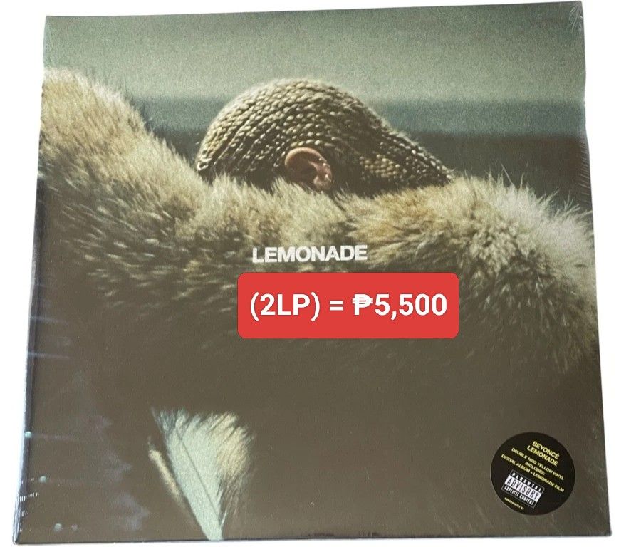 BEYONCE Lemonade Vinyl (Yellow, 2LP) (Category: Vinyls) located in Manila. Submitted by ramonrobin.cruz (Listing ID 1442399352, Image 1). Description: BEYONCE Lemonade Vinyl (Yellow, 2LP) = ₱5,500 Brand New sealed made in USA.