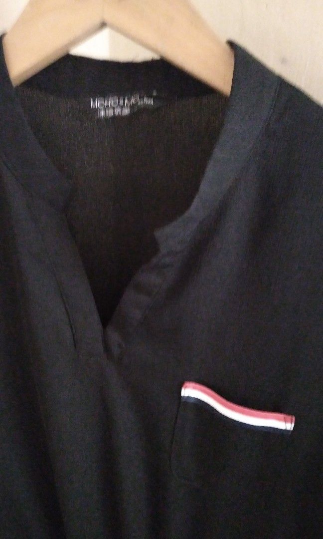 Black Casual dress with pocket (Category: Dresses) located in Dasmarinas. Submitted by mspaupreloveditems (Listing ID 1442440541, Image 2). Description: bust 38 black dress with side pocket and tie at the middle.