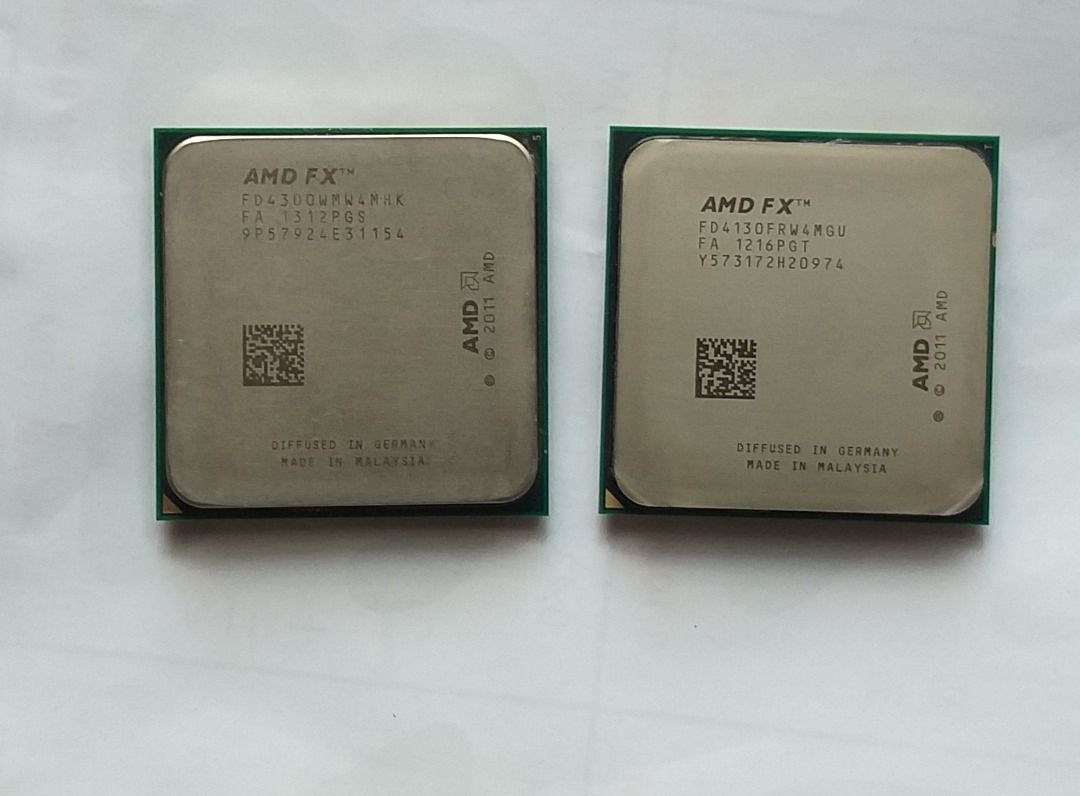 BUNDLE AMD FX 4130 & FX 4300 AM3+ QUADCORE (Category: Computer Parts) located in Caloocan City. Submitted by eselo.co (Listing ID 1442426852, Image 2). Description: bundle: AMD FX 4130 & 4300 specs: https://www.techpowerup.com/cpu-specs/fx-4300.c1216 https://www.techpowerup.com/cpu-specs/fx-4130.c1208 Good working condition pickup for testing.. bring your tester.. Lalamove G-cash.