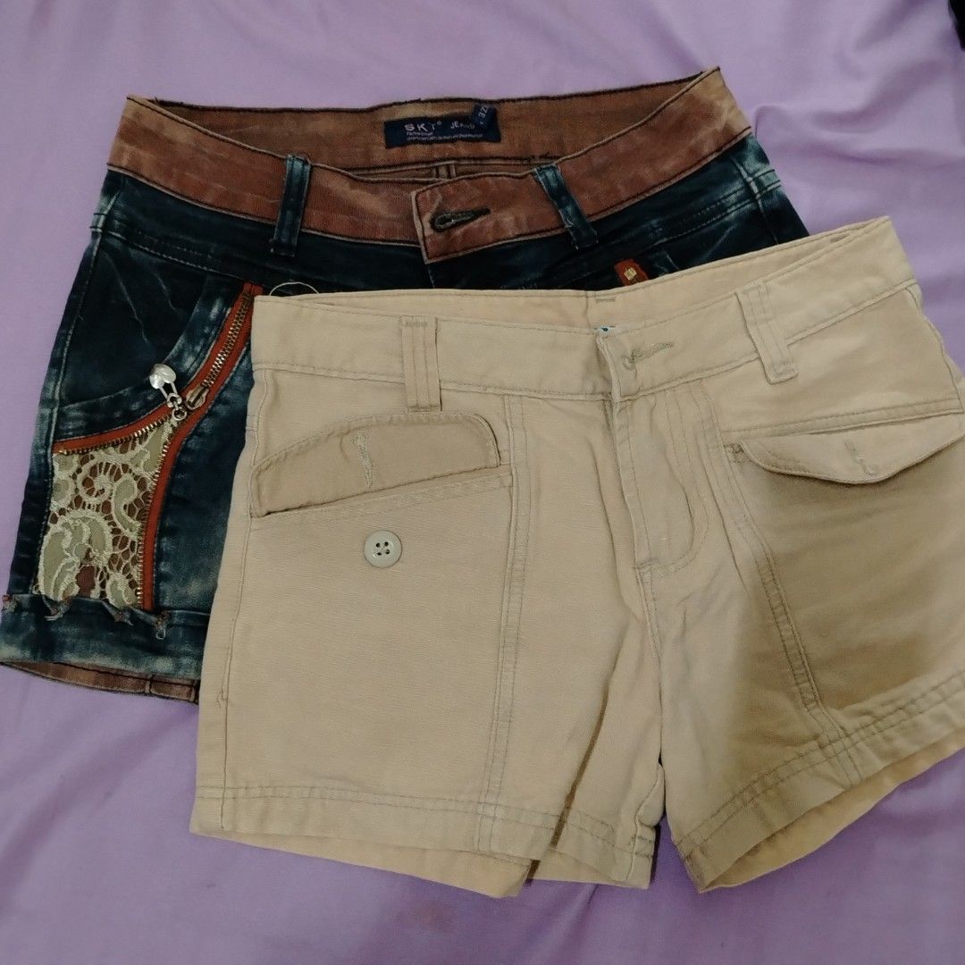 BUNDLE Summer Shorts Y2k / Gyaru / Maximalist (Category: Shorts) located in Manila. Submitted by senz.zz (Listing ID 1442471511, Image 1). Description: ⋆⸜ bought in America and Thailand ⋆⸜ DENIM SHORTS ⋆⸜ 27.5+ inch waist (stretchable) ⋆⸜ 19+ inch leg hole (stretchable) ⋆⸜ 31cm length ⋆⸜ small - medium ⋆⸜ BROWN SHORTS ⋆⸜ 29 inch waist ⋆⸜ 22 inch leg hole ⋆⸜ 28 cm length ⋆⸜ small - semi medium 📍Taguig / Makati.