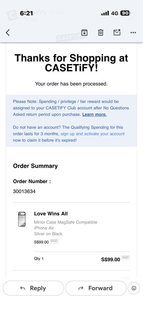 CASETiFY Love Wins All Mirror Case iPhone Air Silver on Black