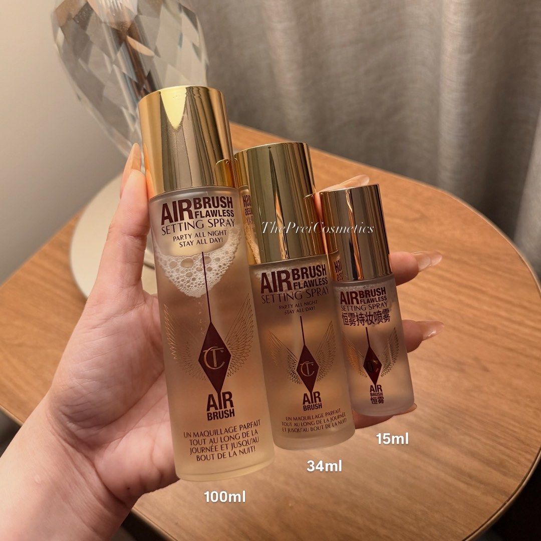 Charlotte Tilbury Setting Spray (Category: Makeup) located in Makati City. Submitted by preicosmetics (Listing ID 1442354990, Image 1). Description: 100ml - ₱2,250 34ml - ₱1,250 15ml - ₱950.