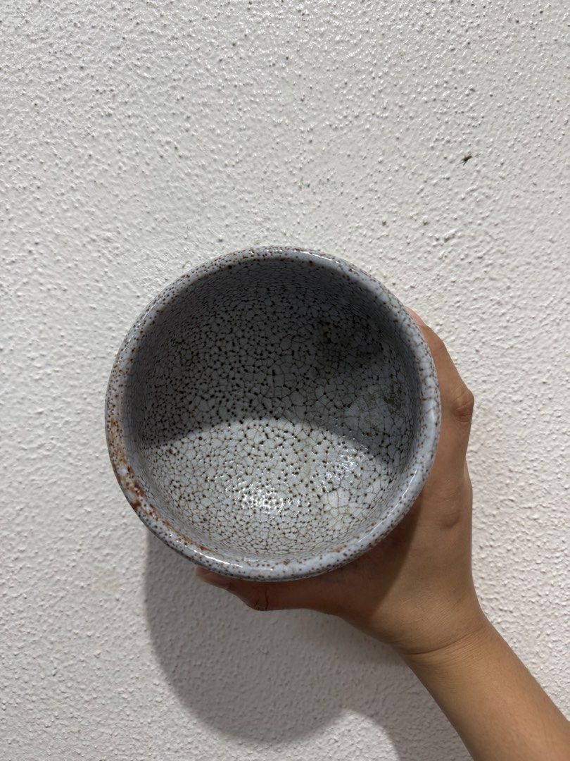 Chawan for Matcha, Matcha bowl (Category: Coffee & Tea Tableware) located in Marikina City. Submitted by ellapam (Listing ID 1442500707, Image 2). Description: - Handcrafted ceramic tea bowl - Unique speckled glaze - Textured exterior for a good grip - Smooth interior finish - Ideal for matcha and other teas - Perfect addition to your tea ceremony collection.