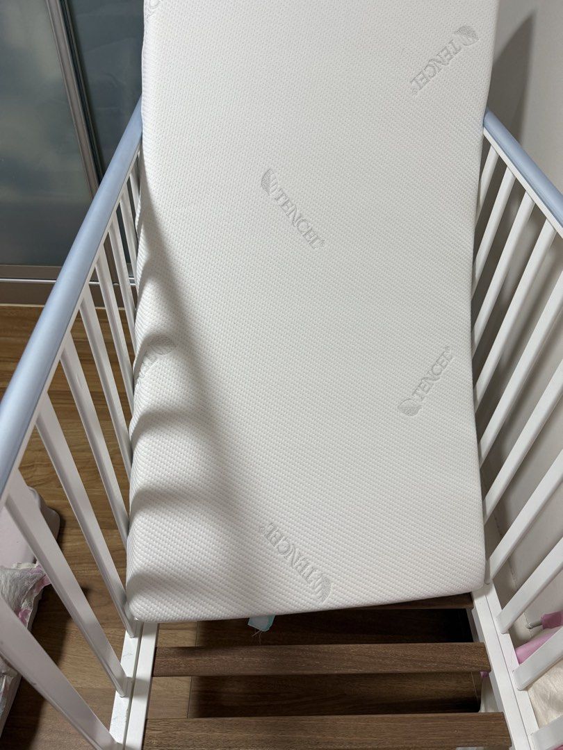 Cheeky Bonbon Baby Cot Mattress with Tencel Fabric (Category: Cots & Cribs) located in Singapore. Submitted by seaviewsg (Listing ID 1442474398, Image 3). Description: - Cheeky Bonbon baby cot mattress - Soft & breathable Tencel fabric cover - Fits standard cot sizes - Always used with a mattress protector - No stains or tears - Clean and ready for a new home.
