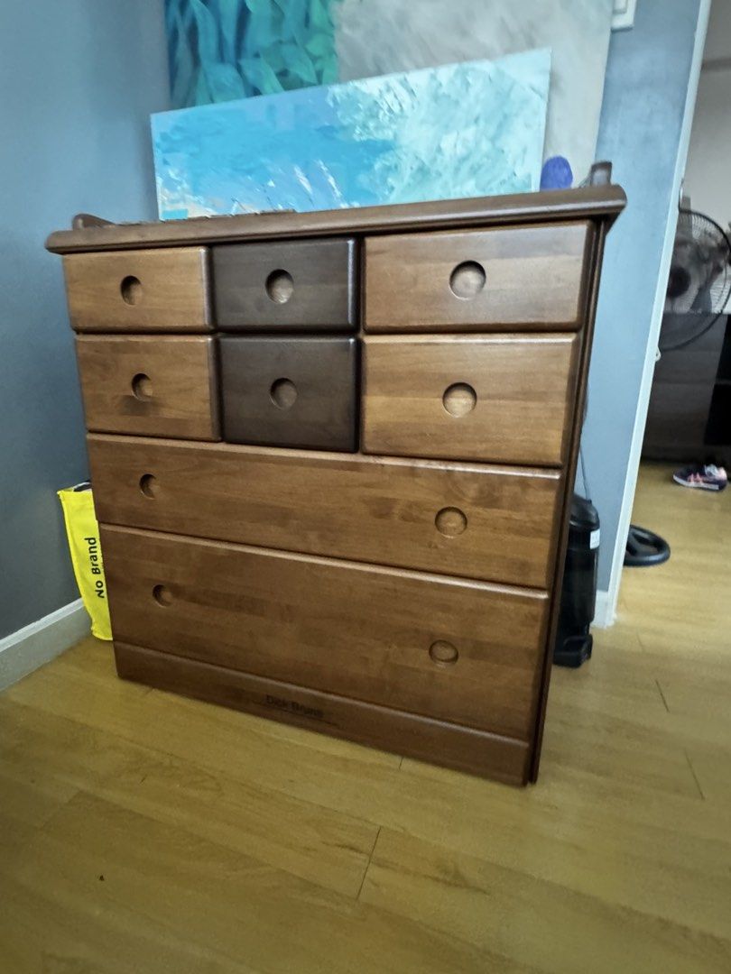 Chest of drawers (Category: Shelves, Cabinets & Racks) located in Manila. Submitted by lukiescloset (Listing ID 1442450574, Image 3). Description: Solid wood Nice finish Rfs: decluttering :) .