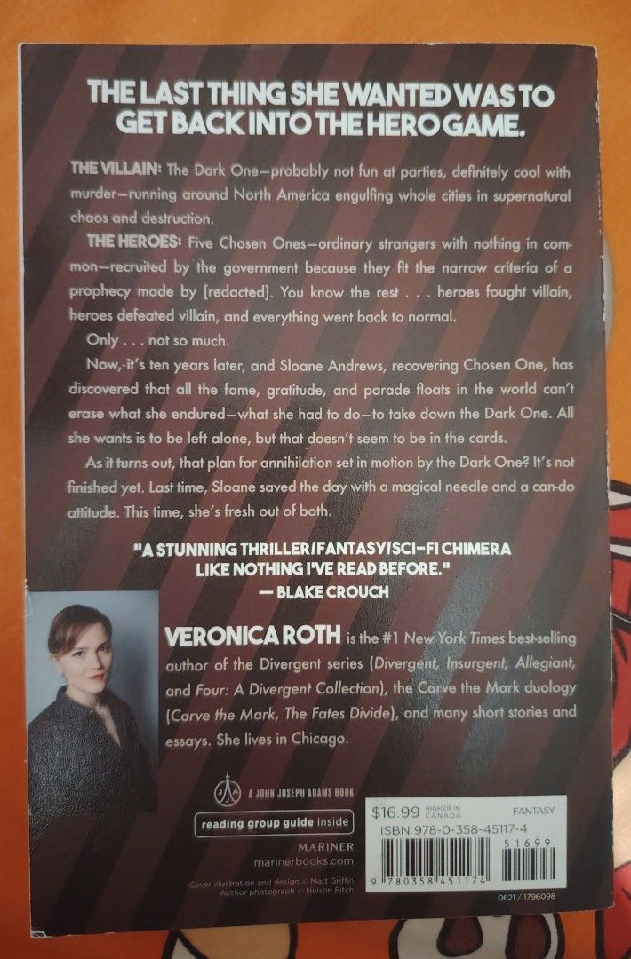 Chosen Ones A Novel by Veronica Roth (Category: Storybooks) located in Manila. Submitted by banfernandez (Listing ID 1442446047, Image 2). Description: - Chosen Ones by Veronica Roth - Fantasy/sci-fi novel - Explores themes of magic and war - By the #1 New York Times bestselling author of Divergent - A must-read for fans of epic stories!.