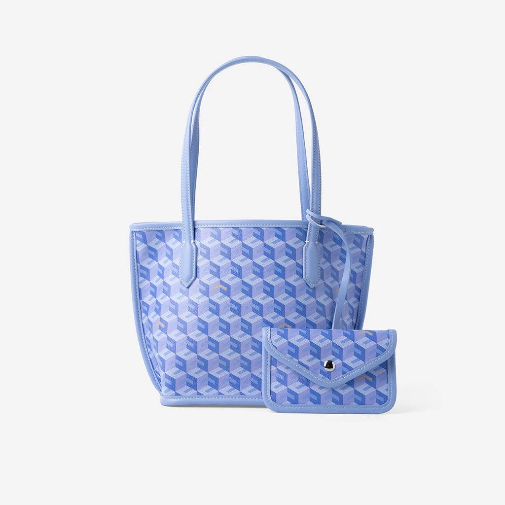 Christy Ng Russo in Periwinkle Mini (Category: Tote Bags) located in Caloocan City. Submitted by maimaibtsta0 (Listing ID 1442530906, Image 3). Description: Single compartment Comes with detachable pouch 7.8” (L) x 7.8” (H) x 4.4” (W) Can fit an iPad Mini or Kindle (top exposed) Can fit iPhone Pro Max Bought it last January 2026.