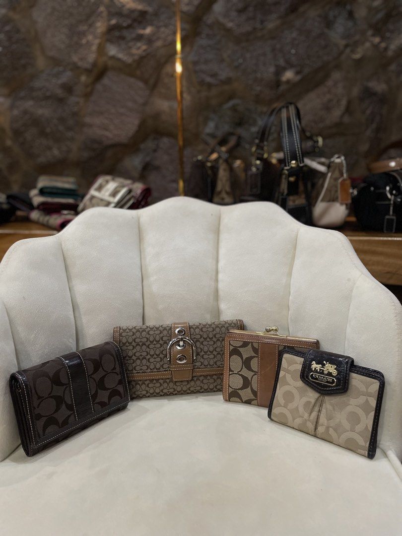 Coach Signature C Monogram Wallets and Coin Purses (Category: Luxury Bags & Wallets) located in Davao. Submitted by ishuh (Listing ID 1442525583, Image 1). Description: vintage coach wallets price range: 2500-5000 .