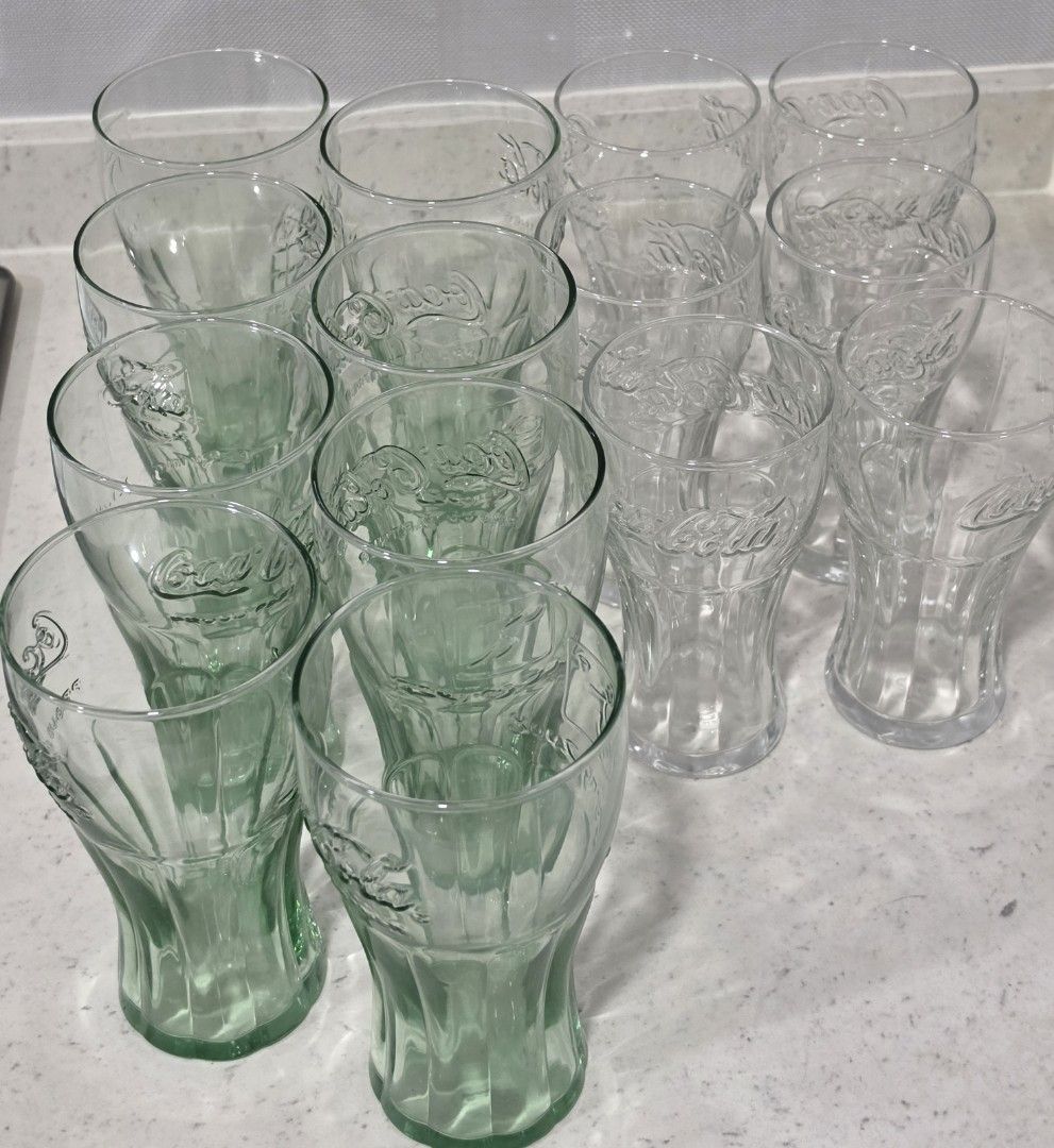 Coca-Cola Glasses Set - Green and Clear475704764526110721