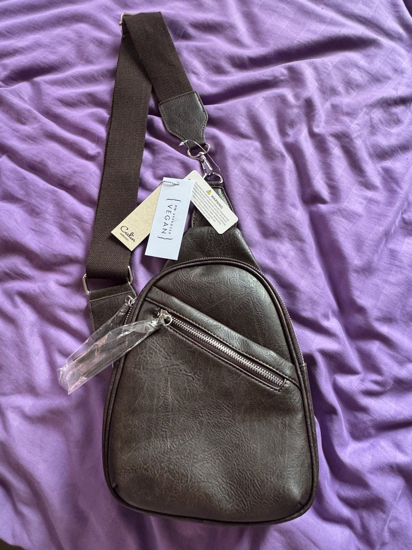 Colin Vegan Leather Body Bag (Category: Cross-body Bags) located in Los Banos. Submitted by CherishJ (Listing ID 1442356116, Image 1). Description: New Bought in US Brown.