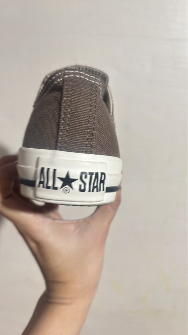Converse All Star Low Top Sneakers Brown (Category: Sneakers) located in Taguig. Submitted by fatzy24 (Listing ID 1442520394, Image 3). Description: - Classic Converse All Star low tops - Brown canvas upper with white laces and sole - Made in Indonesia - Size: US 5 / JPN 24 - Perfect for everyday wear - Please check photos for condition details.
