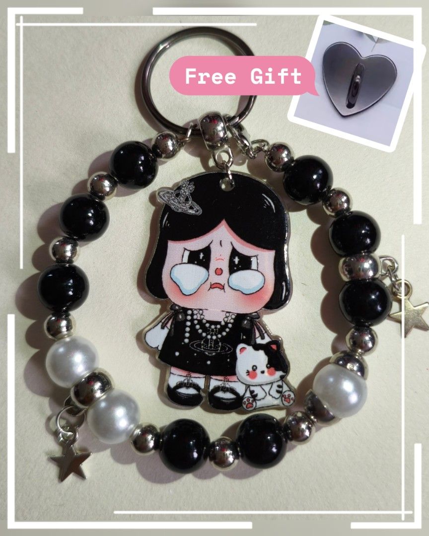 Crybaby Charm Keychain Handmade (Category: Handmade Craft) located in Rizal. Submitted by cc_xixi (Listing ID 1442412472, Image 1). Description: Handmade/Handcrafted + Phone strap holder. Glass + Acrylic beads & Charms 💕 Thank you for viewing I appreciate the Support, I want to earn money to pay for college, Thank you so much po! -------- Deliveries only Lalamove or Jnt Message me on Tiktok @sunmt88 if ever im offline here.