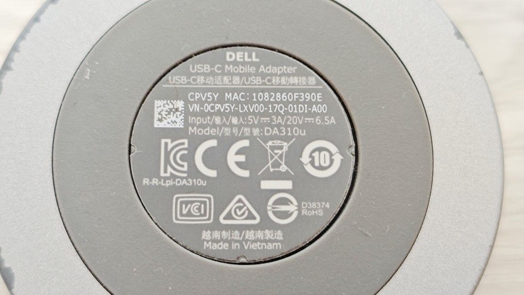 Dell Type C 6in1 Multi Connector Dock. Model: DA305475889459518525441