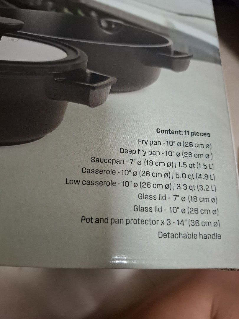 Die cast aluminium cookware set stackable design 11 pieces475816700297891842