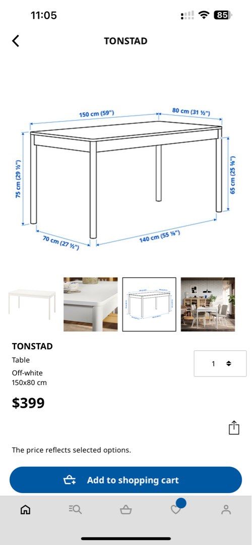 Dining Table (Category: Tables & Sets) located in Singapore. Submitted by abbyyan0521 (Listing ID 1442363581, Image 2). Description: .