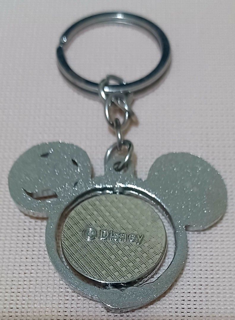 Disney Goofy Mickey Mouse Ears Keychain (Category: Character Goods) located in Quezon City. Submitted by wjmae (Listing ID 1442413236, Image 2). Description: - Features a fun Goofy design. - Mickey Mouse ears with unique details: one ear has a star and blue gem, the other has a raised pattern. - The center piece of the keychain spins. - Ideal for any Disney fan or collector. - Adds a touch of Disney magic to your keys..