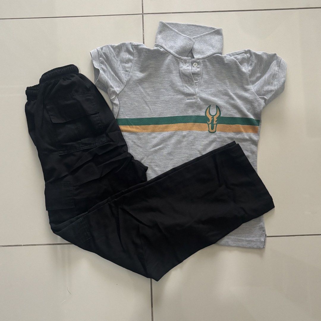 FEU CHN Uniform (Category: Sets or Coordinates) located in Manila. Submitted by perwinkle.ph (Listing ID 1442512950, Image 1). Description: - Pants: Large size but fits me as 5’3 27-28 waist - Top: Size large on tag but fits me well as xs.