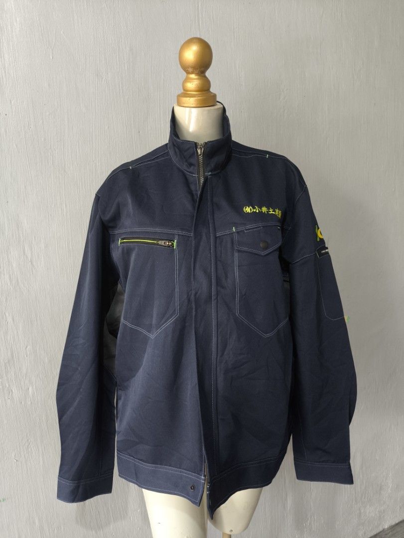 Fine Assist 3D Active Cut Work Jacket Navy Blue (Category: Coats, Jackets and Outerwear) located in San Jose del Monte. Submitted by my_mochibonney (Listing ID 1442445921, Image 1). Description: This is a Fine Assist work jacket, a functional utility garment often associated with Japanese workwear brands like Workman. Size: XL to 5XL Design: These jackets typically feature a "3D cut" blouson style designed for enhanced mobility and comfort during