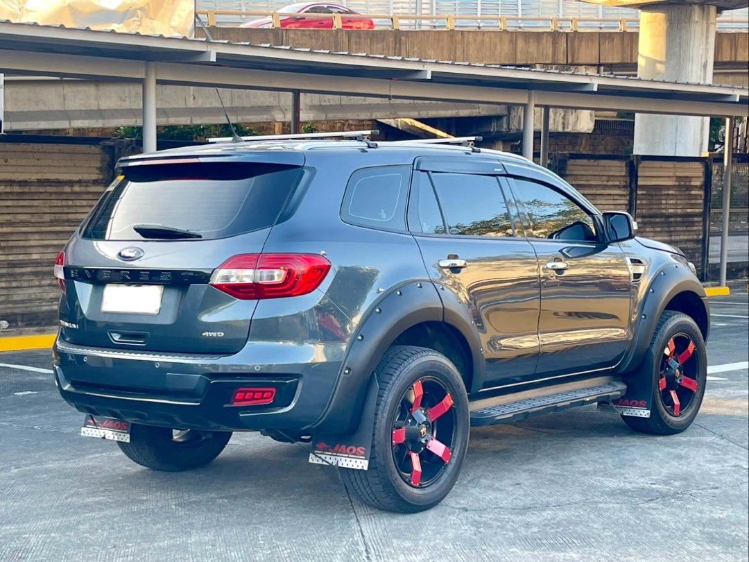 Ford Everest (Category: Used Cars) located in Manila. Submitted by 02samerodi45061 (Listing ID 1442362289, Image 2). Description: march 2017 acquired 2016 year model Ford everest 3.2L engine titanium plus A/T 4WD without sunroof original 79k mileage unli scan upgraded offset mags with 275/70/r20 bridaestone tires excellent engine performance 100% never repair engine no hidden issues 100% working 4x4 shifting unli check all the way kindly bring yo