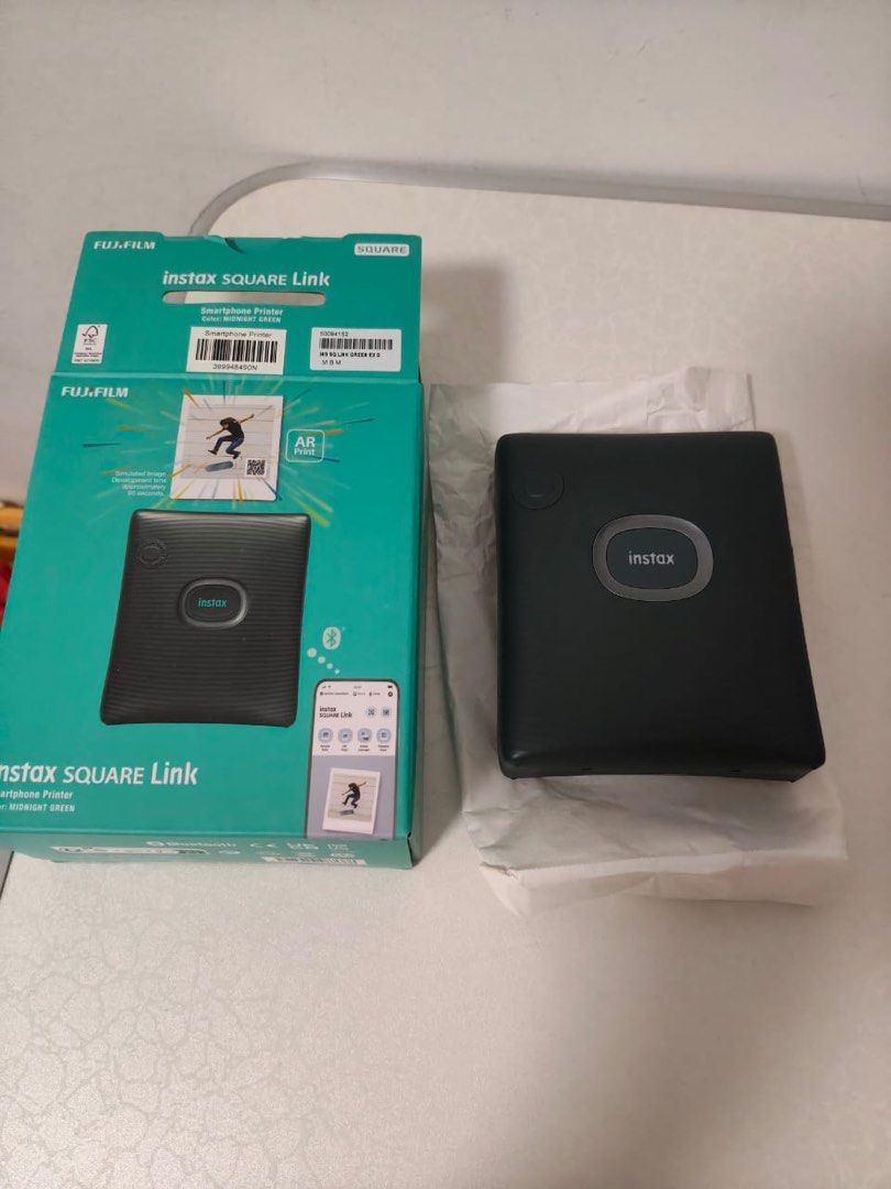 Fujifilm Instax SQUARE Link Photo Printer Midnight Green