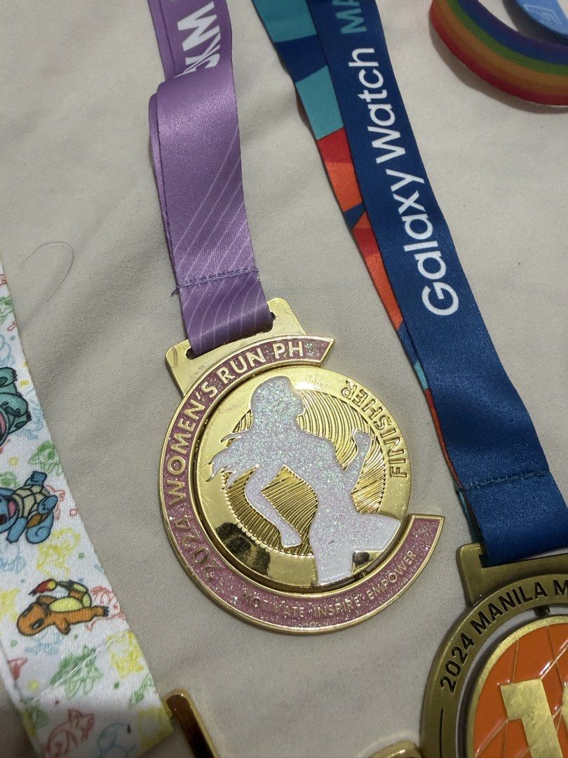Fun Run Medals (Category: Character Goods) located in Quezon City. Submitted by steffo_declutters (Listing ID 1442474978, Image 3). Description: 500 each Milo - sold Pokemon - sold Galaxy - sold Trilogy leg 3 - sold Trilogy finals - sold jco - sold.