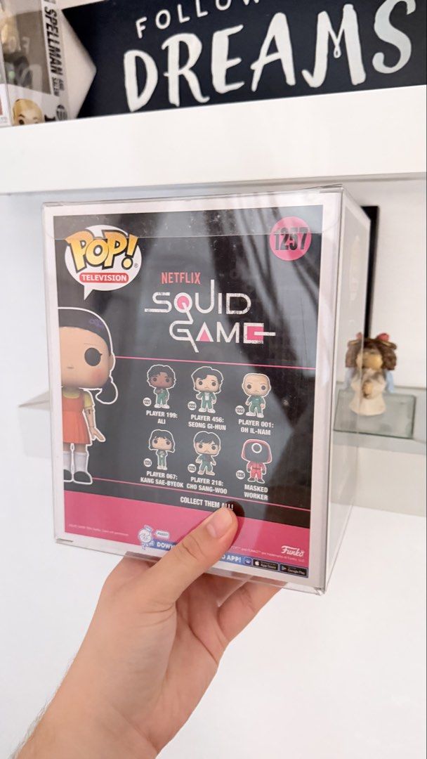 FUNKO POP LIMITER EDITION- YOUNG HEE DOLL (From Squid Game) (Category: Designer & Blind Box Toys) located in Quezon City. Submitted by nathaliaedgido (Listing ID 1442384218, Image 3). Description: This is a summer convention limited edition Funko po. It comes with the plastic box protector as well. Can be negotiable :) .