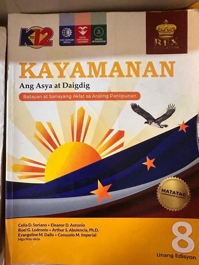 Grade 8 K-12 Rex Education Textbooks & Workbooks (Category: Textbooks) located in Quezon City. Submitted by genie_in_a_closet (Listing ID 1442469046, Image 3). Description: P200-P300 - Grade 8 K-12 Textbook Bundle - Publisher: Rex Education - Subjects Included: Science Links, E-Math, Kayamanan, Afire With Gratitude, My Career Journey - Ideal for Grade 8 students in the K-12 program.