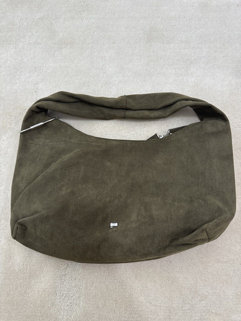 GVN Medium Hobo Bag in Suede Moss (Category: Shoulder Bags) located in Cainta. Submitted by maribei (Listing ID 1442539130, Image 1). Description: Never used. Bought then stored. with gvn box and carabiner No to lowballers Rfs: decluttering.