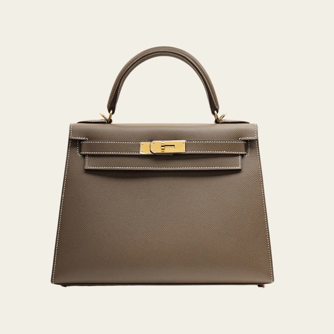 Hermès Kelly 28 (Category: Luxury Bags & Wallets) located in Pasay City. Submitted by mainsourceph (Listing ID 221192494, Image 1). Description: Hermès Kelly Sellier 28 Etoupe Epsom Leather Gold Hardware Bag, Dust Bag and Box Pristine Condition.
