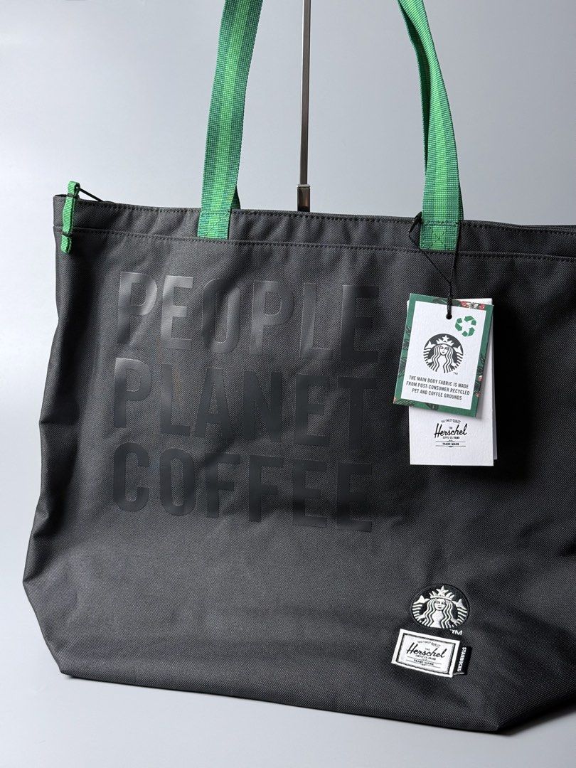 Herschel x Starbucks Tote Bag (Category: Tote Bags) located in San Pablo. Submitted by zzz.archvs (Listing ID 1442498930, Image 2). Description: Herschel x Starbucks Brand new with hang tags Dimensions on hang tag Zipper closure Floral design inside plus shipping fee J&t courier Gcash payment Payment 1st Please direct message for more info..